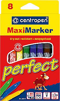 Фломастери 8 кол Perfect Maxi 5мм, що не висихають 60 дн. 8610/8 CD Фломастери 8 кол Perfect Maxi 5мм, що не висихають 60 дн. 8610/8 CD
