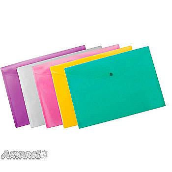 Папка-конверт А5 на кнопці, фіолетова прозора BM.3936-07