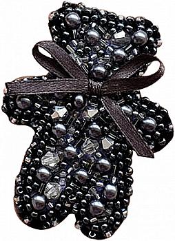 Набір для вишивки бісером прикраси "Ведмедик", AD-043 Набір для вишивки бісером прикраси "Ведмедик", AD-043