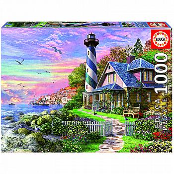 Пазл "1000" - Маяк на скелі затоки, Educa, 17740