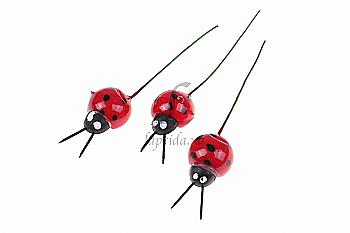 Мини декор Божья коровка, на палочке, 5-31436