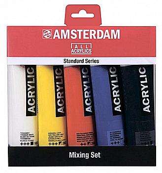Набір акрилових фарб Amsterdam Standart, Mixing Set, 5*120 мл, Royal Talens Набір акрилових фарб Amsterdam Standart, Mixing Set, 5*120 мл, Royal Talens