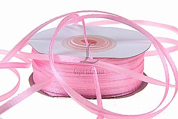 Стрічка атлас 3 мм-91 м, 147, перлинно-рожева