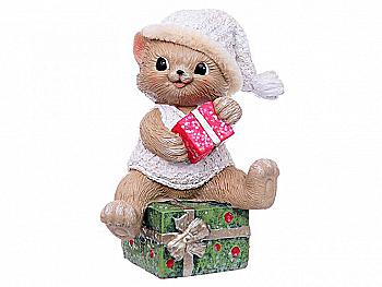 Фигурка декоративная "Котик с подарками" 10 см, 191-009 Lefard Фигурка декоративная "Котик с подарками" 10 см, 191-009 Lefard