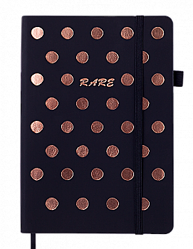 Блокнот деловой Rare А5 96 л. чистый, черн. бум. обл. искусственная кожа, золотой, BM.295402-23 Блокнот деловой Rare А5 96 л. чистый, черн. бум. обл. искусственная кожа, золотой, BM.295402-23
