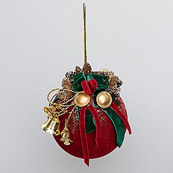 Игрушка новогодняя Рождество, Шар, 10 см, 102