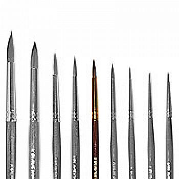 Пензлик "Живопис" 3121 Колонок кругла № 02 коротка ручка рудий ворс