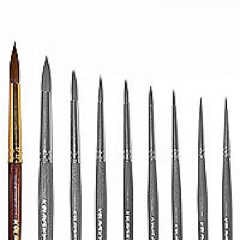 Пензлик "Живопис" 3121 Колонок кругла № 10 коротка ручка рудий ворс