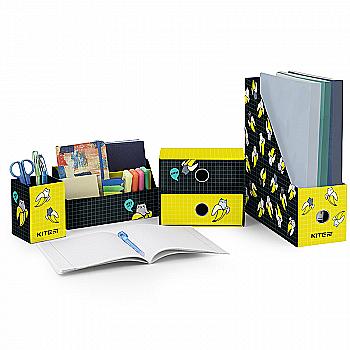 Органайзер настільний, 4 предмети, картон, Banana, K21-357-03 Органайзер настільний, 4 предмети, картон, Banana, K21-357-03