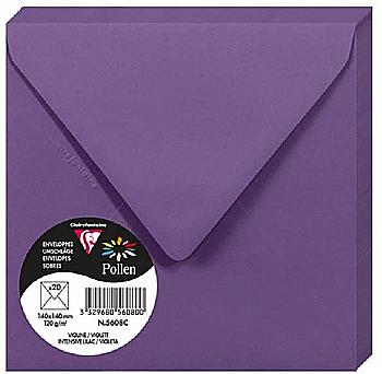 Конверт декоративный Pollen 140*140 мм (120 г), Int.lilac/Инт.сиреневый, 5608C Конверт декоративный Pollen 140*140 мм (120 г), Int.lilac/Инт.сиреневый, 5608C