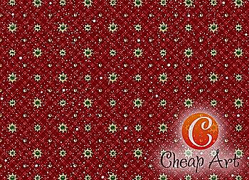 Карта декупажна А4 Червона новорічна клітина, 45 г/м², 007617