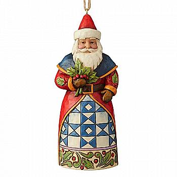 Підвіска новорічна Санта з Холлі 12 см, 6004306 Підвіска новорічна Санта з Холлі 12 см, 6004306