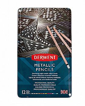 Набір олівців кольорових "Metallic", 12 кол., метал. коробка, 2305599 Набір олівців кольорових "Metallic", 12 кол., метал. коробка, 2305599