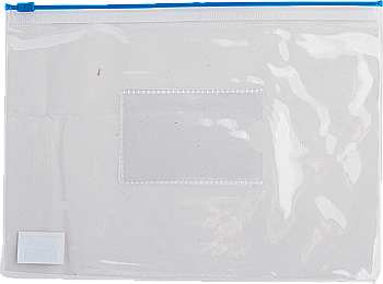 Папка-конверт А5 на блискавці, синя ВМ 3947-02