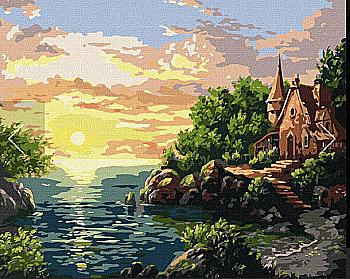 Набір для розпису по номерах 40*50 см "Захід сонця", KHO2766