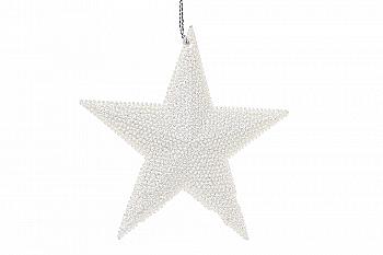 Ялинкова підвіска Зірка 11 см, білий, 788-342