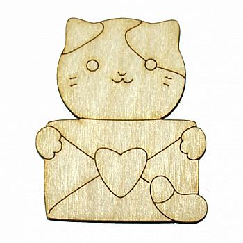 Заготівка дерев`яна Любовні листи 63*53 мм, в асортименті, 513 Заготівка дерев`яна Любовні листи 63*53 мм, в асортименті, 513