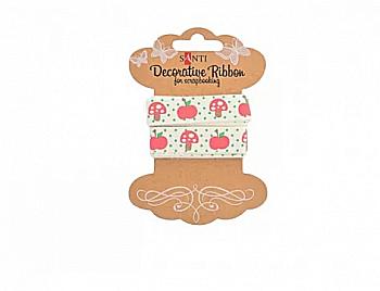 Стрічка бавовняна з малюнком "Літній сад" 2 м, 741320