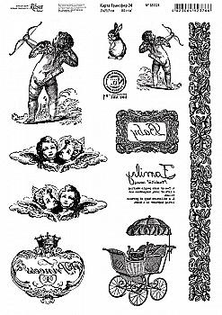 Карта Трансфер 24, 10шт, 21*29,7см, 80г/м2, ROSA Talent