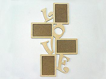 Заготівка дерев`яна декупажна Фоторамка-колаж "Love", 0830 Заготівка дерев`яна декупажна Фоторамка-колаж "Love", 0830