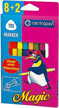 Фломастеры 8 + 2 цв. Magic 2549 Centropen "Трио" Фломастеры 8 + 2 цв. Magic 2549 Centropen "Трио"