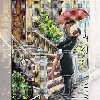Схема для вишивки бісером "Побачення під дощем", AC-096 Схема для вишивки бісером "Побачення під дощем", AC-096