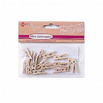 Набір прищіпок дерев`яних декоративних 15 шт., 952613