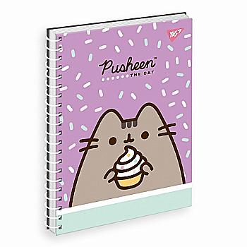 Тетрадь А5 80 л YES од. спираль, картон. обл. "Pusheen", 151711 Тетрадь А5 80 л YES од. спираль, картон. обл. "Pusheen", 151711