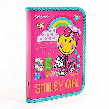 Папка для зошитів пласт. на блискавці B5 "Smiley World"(pink), Yes, 491363 Папка для зошитів пласт. на блискавці B5 "Smiley World"(pink), Yes, 491363