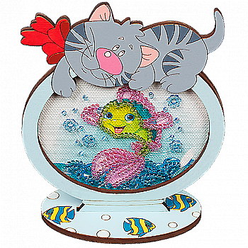 Магніт для вишивання бісером з фігурною рамкою, FLD-008