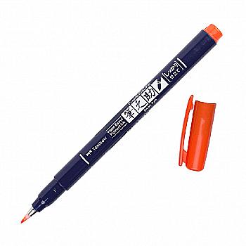 Кисть-ручка Brush Pen Fudenosuke на водной основе BH28, оранжевый, WS-BH28 Tombow Кисть-ручка Brush Pen Fudenosuke на водной основе BH28, оранжевый, WS-BH28 Tombow