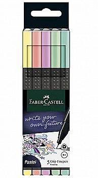 Набір лінерів 0,4 мм Grip 5 кол., 151602 Faber-Castell