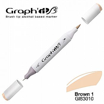 Маркер двосторонній Brushmarker, Коричневий 1 (3010), GI83010 Graph`it Маркер двосторонній Brushmarker, Коричневий 1 (3010), GI83010 Graph`it