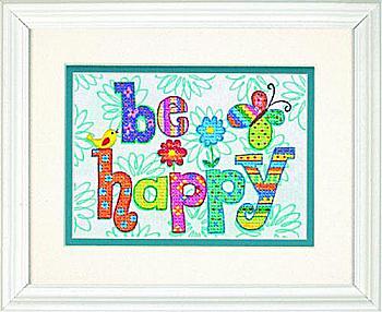 Набір для вишивки хрестиком "Будь щасливий", AHM-001