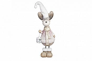 Фігура новорічна "Олень з ліхтариком" 72 см, 820-140