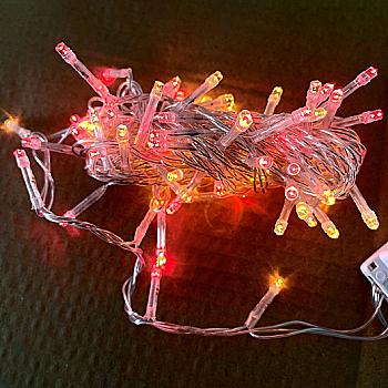 Электрогирлянда "Novogod`ko" светодиодная нить 5 м, 100 LED, желтый+красный, 973761 Электрогирлянда "Novogod`ko" светодиодная нить 5 м, 100 LED, желтый+красный, 973761