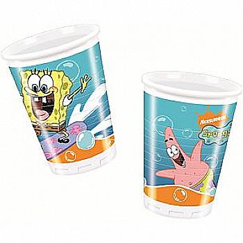 Стакан пласт Спанч-боб 200 мл, 10 ед, 2005-0602