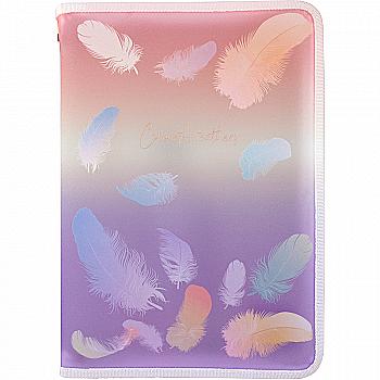Папка об`ємна на блискавці, А4+, Colourful Feather 02, 1807-92-A Папка об`ємна на блискавці, А4+, Colourful Feather 02, 1807-92-A