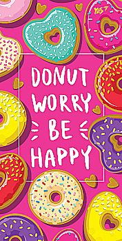 Блокнот 100*200 мм, 64 арк. "Do nut worry" YES, 151522