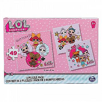 Набор из трех пазлов "L.O.L. Surprise" 3*48 шт./17*17 см, SM98296/6052478 Набор из трех пазлов "L.O.L. Surprise" 3*48 шт./17*17 см, SM98296/6052478