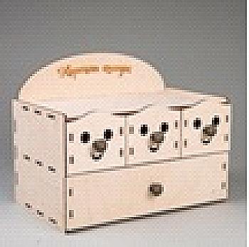 Заготівка дерев`яна Комод з 4 ящиками, Д85 Заготівка дерев`яна Комод з 4 ящиками, Д85