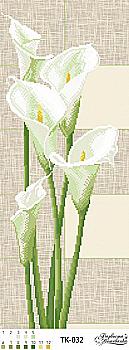 Заготовка бисерная для вышивки "Зеленые каллы", ТК032ан2358