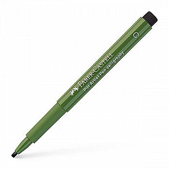 Ручка для каллиграфии PITT Calligraphy хром матовая зелень, 167574 Faber-Castell Ручка для каллиграфии PITT Calligraphy хром матовая зелень, 167574 Faber-Castell