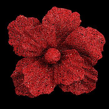 Пуансеттія 20 см з кліпом, червона 750251