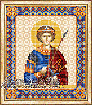 Схема для вышивания бисером иконы СБИ-049"Георгий (Юрий, Егор)" 12*14 см ТМ "Чарівна мить"