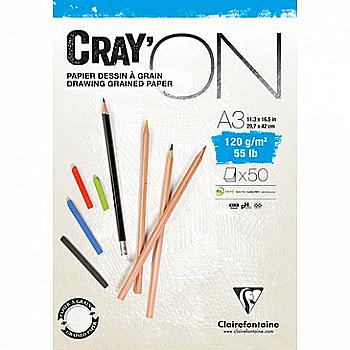 Склейка для пастели А3 Cray'On, 50 л. (120 г/м2), белая бумага, 975021C Clairefontaine Склейка для пастели А3 Cray'On, 50 л. (120 г/м2), белая бумага, 975021C Clairefontaine