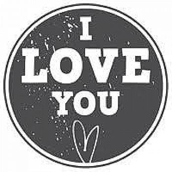 Штамп дерев`яний d=3,5 см "I Love You", WE4004 ТМ "Woodies" Штамп дерев`яний d=3,5 см "I Love You", WE4004 ТМ "Woodies"