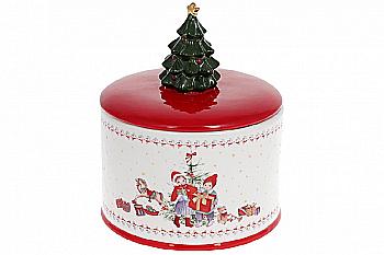 Банка керамічна "Діти біля ялинки" 1300 мл, 838-329 Банка керамічна "Діти біля ялинки" 1300 мл, 838-329