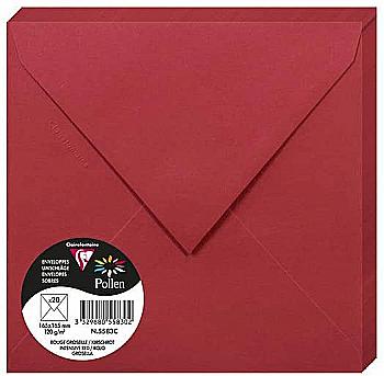 Конверт декоративный Pollen 165*165 мм (120 г), Int.red/Инт.красный, 5583C Конверт декоративный Pollen 165*165 мм (120 г), Int.red/Инт.красный, 5583C