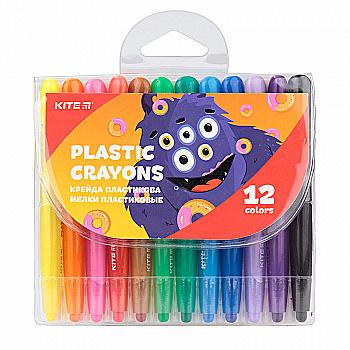 Мел пластиковый, 12 цв. в PVC пенале Jolliers, K19-083